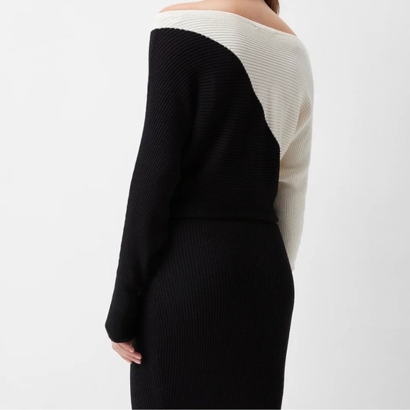 Express Cream Ribbed Top - Picture 4 of 5